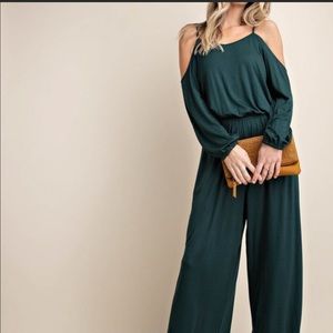 💜NWT Kodi Forest Green Pants Jumpsuit Small